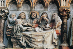 Cena valdese da bassorilievo della cattedrale di Naumburg 